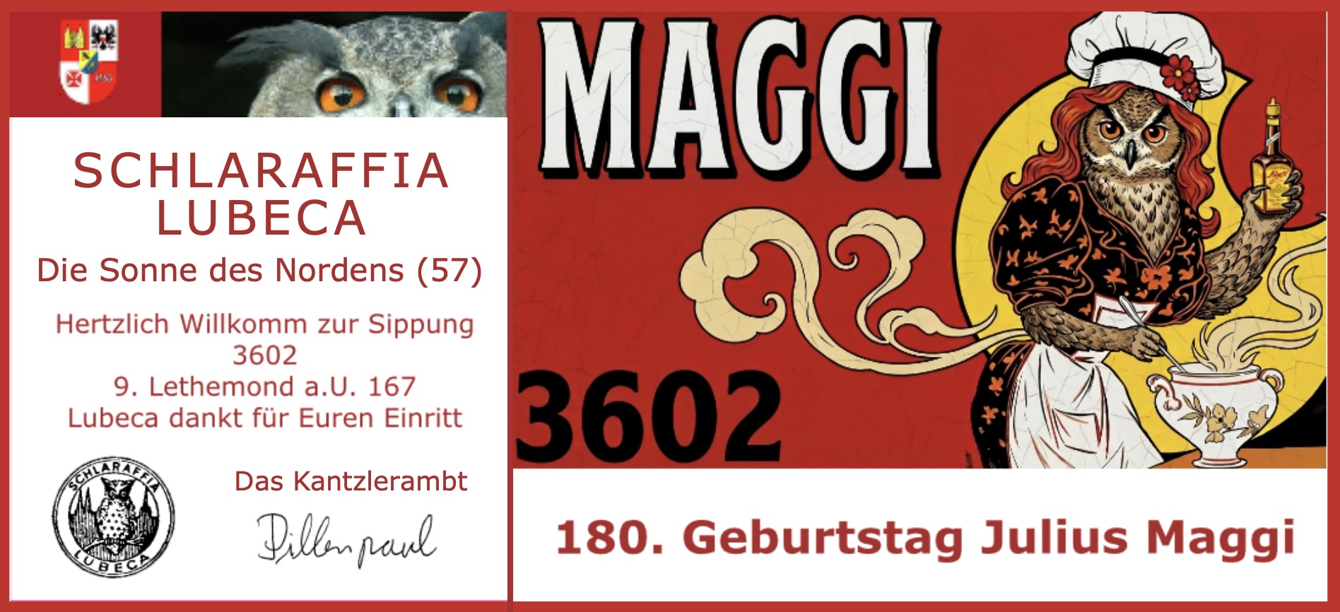 3602: Sippung mit Gästen; 180. Geburtstag Julius Maggi